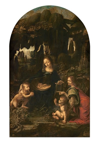 Madonna van de Rotsen, ca. 1478 (ook zie 2038) door Leonardo da Vinci